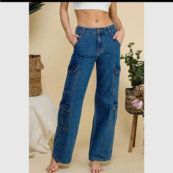 364. 4 Cargo Pockets, Cargo Jeans, Various Sizes - Picture 2 of 8